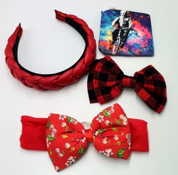 Renkli Desenli Taç Toka Bandana Set - Image 1