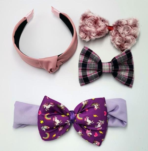 Renkli Desenli Taç Toka Bandana Set - Image 1