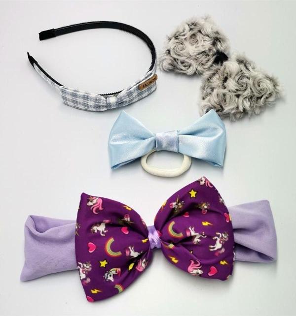 Renkli Desenli Taç Toka Bandana Set - Image 1