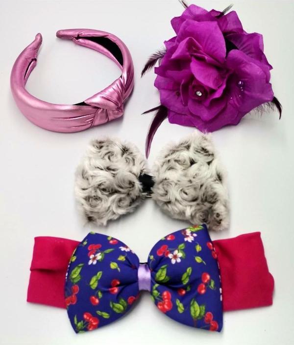 Renkli Desenli Taç Toka Bandana Set - Image 1