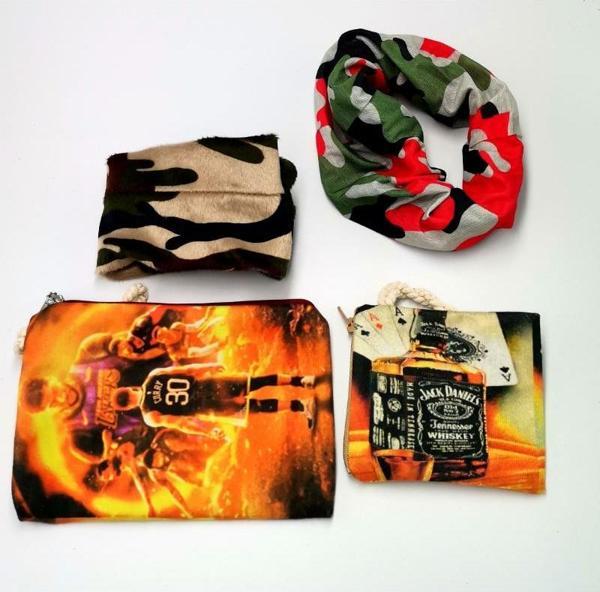 Renkli Desenli Taç Toka Bandana Set - Image 1