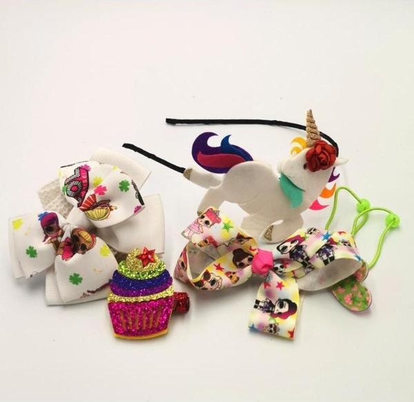 Renkli Desenli Taç Toka Bandana Set - Image 1