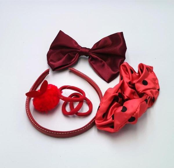 Renkli Desenli Taç Toka Bandana Set - Image 1