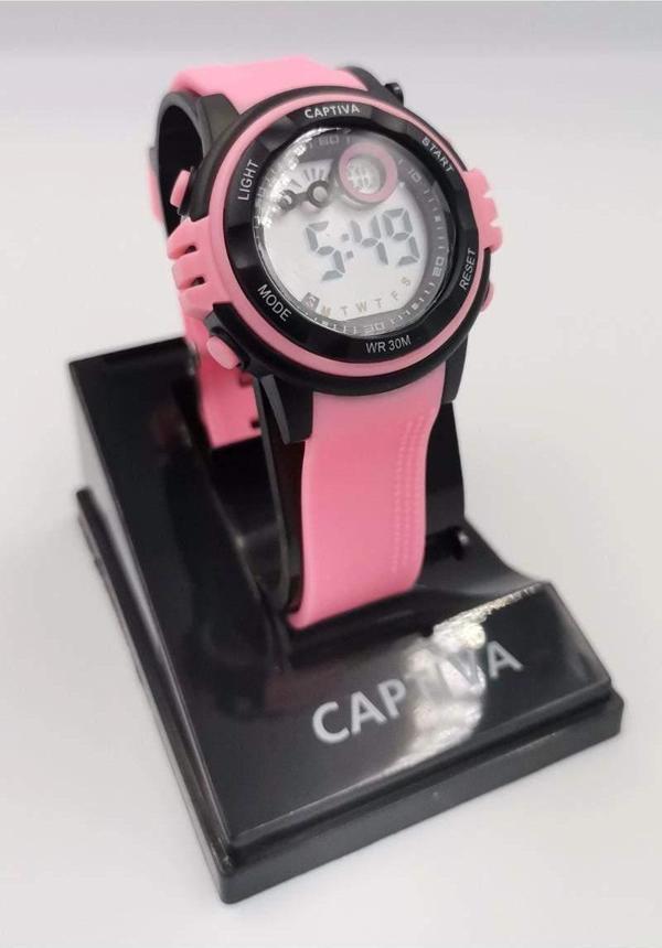 Pembe Dijital  Su Geçirmez Kol Saati - Image 1
