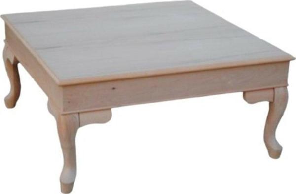 Orta sehpa 18541 Kare Klasik Model HAM Aslan ayak Kayın Kaplama tabla El Yapım - Image 1