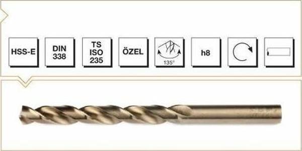 Makine Takım Hss-E Altın Seri Inox Delme Matkap Ucu 2 Mm - Image 1