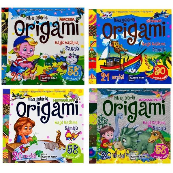 4E Origami Çocuklar İçin 4 Kitap Set Karton 153-00-0287 - Image 1