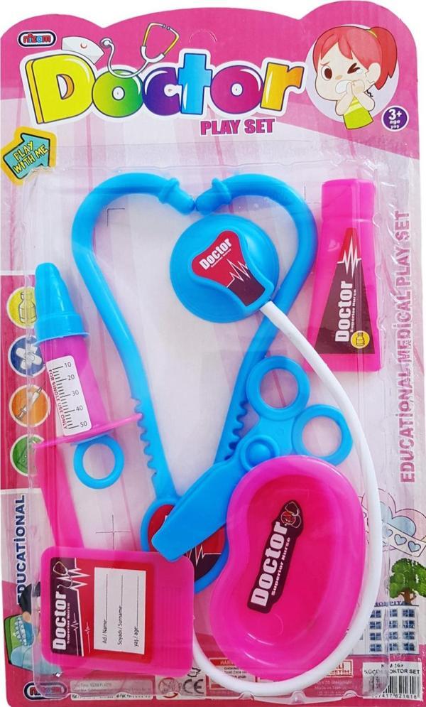 Oyuncak Doktor Seti Eğitici Oyuncak Pembe - Image 1