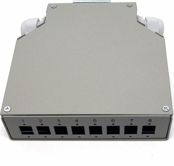 Beek DIN-Ray için Ek Kutusu, 8 x LC/Duplex Coupler için (Fiber coupler ve pigtail haricen temin edil - Image 1