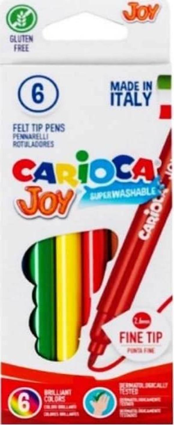 Carioca Joy Süper Yıkanabilir Keçeli Boya Kalemi 6lı - Image 1