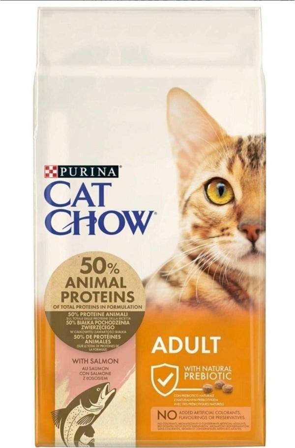 Cat Chow Purına (Adult) - Somon Balıklı Yetişkin Kuru Kedi Maması 15 Kg - Image 1