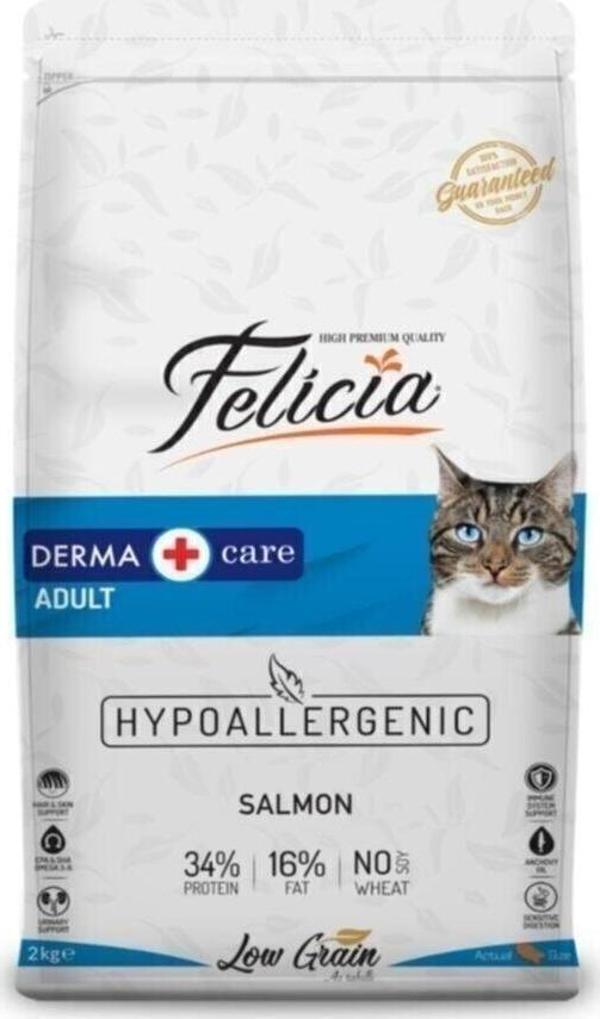 Felicia Az Tahıllı 2 Kg Somonlu Yetişkin Hypoallergenic Kedi Maması - Image 1