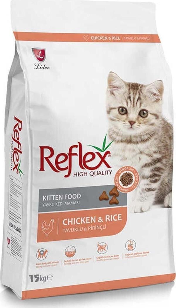 Reflex Tavuk Pirinç Yavru Kedi Maması 15 Kg - Image 1