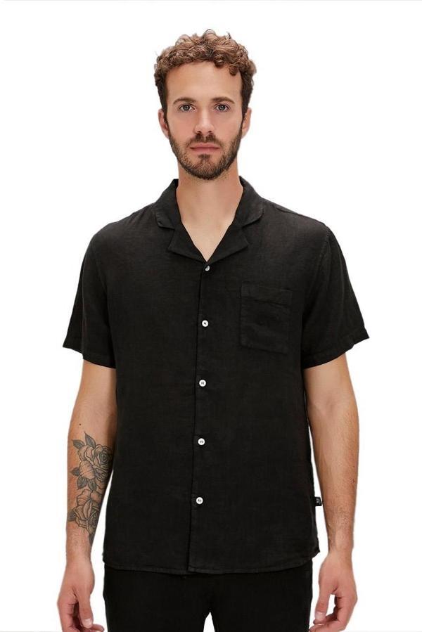 Bad Bear 24.01.30.002 Lyne Shirt Siyah - Image 1