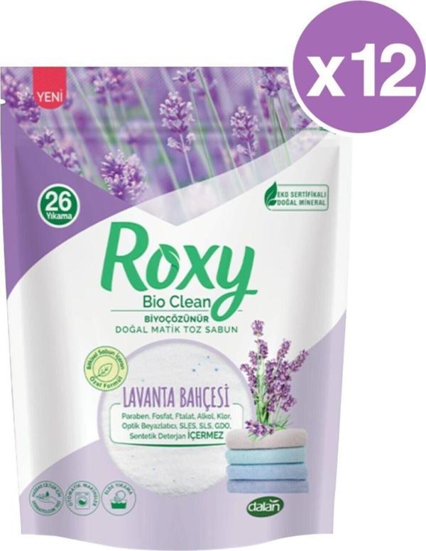 Dalan Roxy Bio Clean Lavanta Bahçesi Toz Sabun 800 Gr (26 Yıkama) X 12 Adet - Image 1