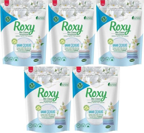 Dalan Roxy Bio Clean Matik Sabun Tozu 1.6 kg Bahar Çiçekleri 5 Li Set 260 Yıkama - Image 1
