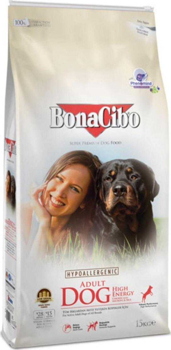 Bonacibo Adult Dog He Yüksek Enerjili Yetişkin Tavuklu Köpek Maması 15 Kg - Image 1