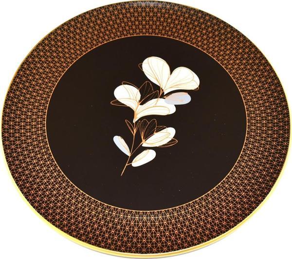 Aryıldız 26 Cm Yuvarlak Servis Seti Siyah 6 Adet - Image 1