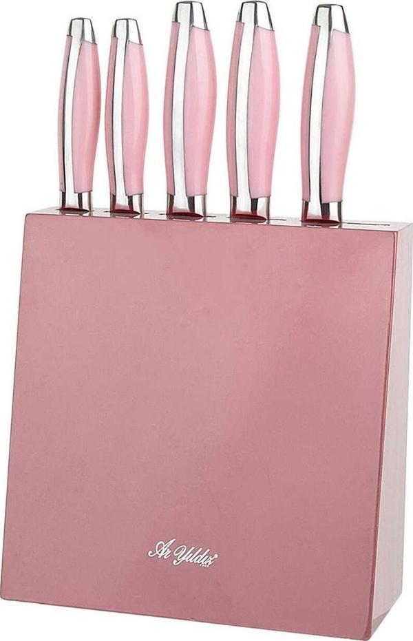 Aryıldız 30279-2 6 Parça Bıçak Set Pembe Saplı (50004) - Image 1