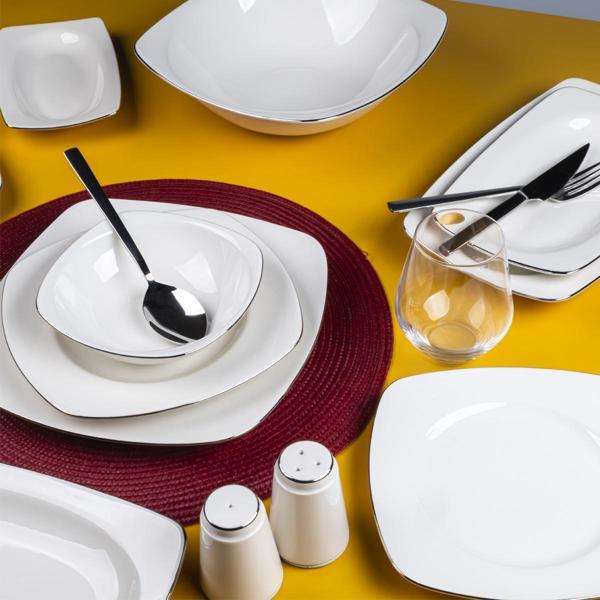 Aryıldız Allure Platin 12 Kişilik 56 Parça Yemek Takımı - Image 1