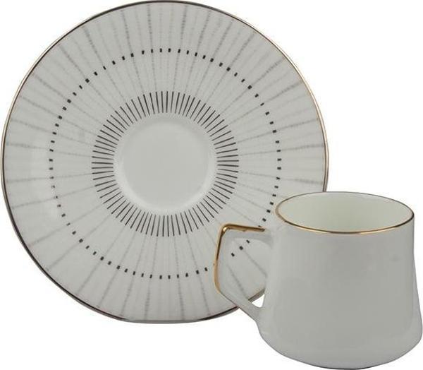Evaliza Direction Lines 6 Kişilik Kahve Fincan Takımı 80 ml - Image 1