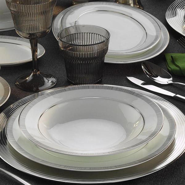 Evaliza Osaka Platin 101 Parça 12 Kişilik Yemek Takımı - Image 1