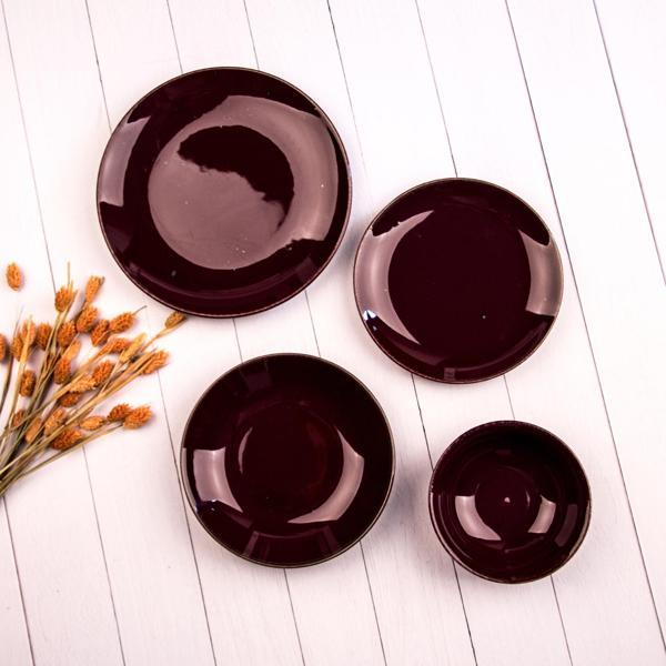 Marianna Rustik 24 Parça Yemek Takımı Mürdüm - Image 1