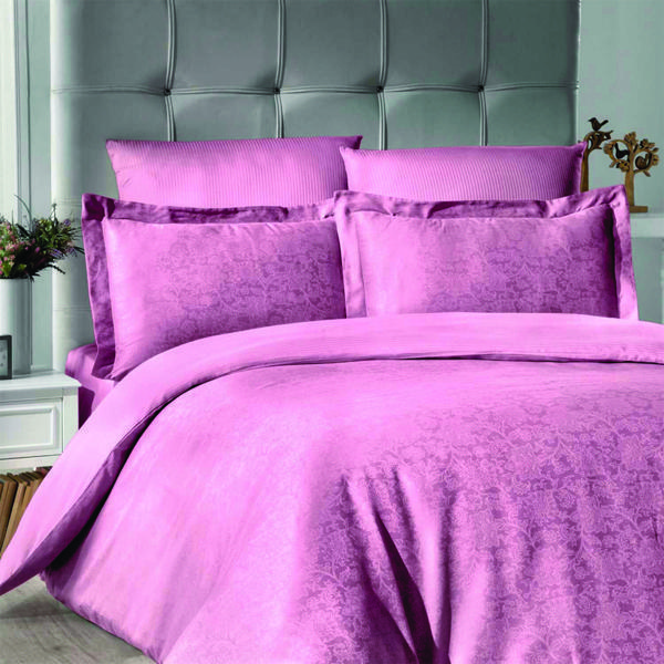 Maxstyle Jakarlı Saten Reyka Terra Double Nevresim Takımı - Image 1