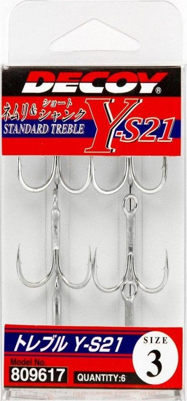 DECOY Y-S21 Standart Treble Üçlü Maket Balık İğnesi 3 - Image 1