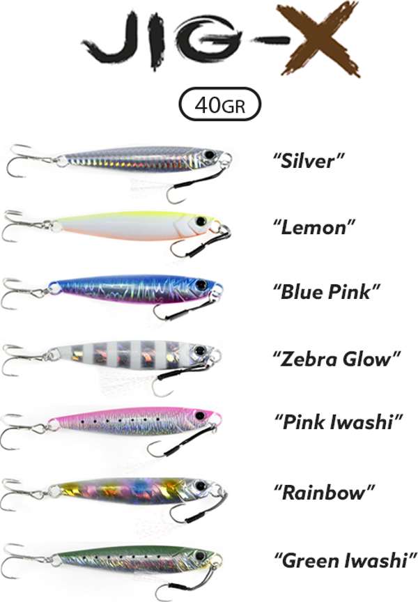 Fujin Jig-X 40gr Shore Jigging - Metal Jig Yem BLUE PINK - Image 1