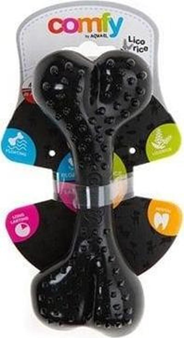 Aquael Comfy Toy Kemik Şeklinde Meyan Kökü Aromalı Köpek Oyuncağı Siyah 8.5 Cm - Image 1