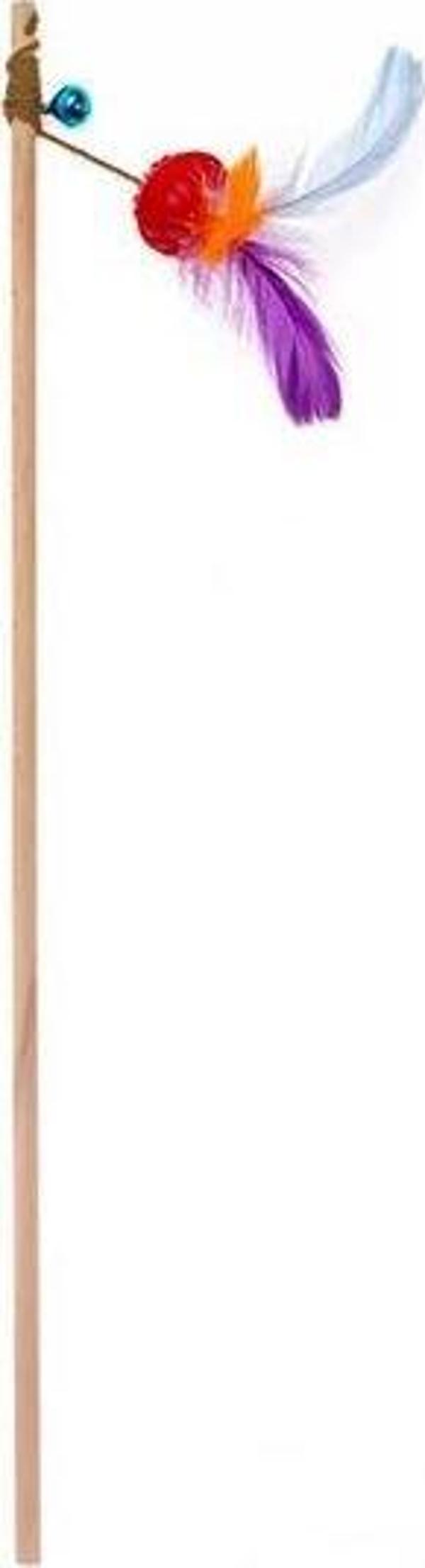 Aquael Ecomfy Toy Gaia Rod Ball Tüylü Kedi Oltası Oyuncağı 50 Cm - Image 1