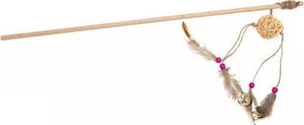 Aquael Ecomfy Toy Gaia Rod Tüylü Ahşap Kedi Oltası Oyuncağı 50 Cm - Image 1