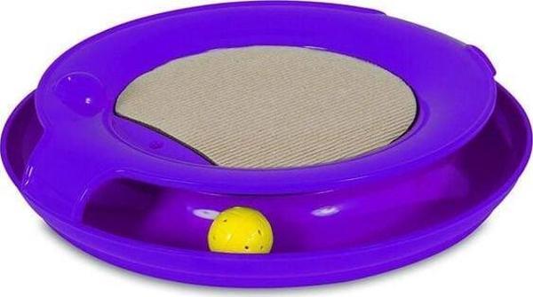 Jackson Galaxy Spiral Tırmalamalı Ledli Kedi Oyuncağı Mor - Image 1