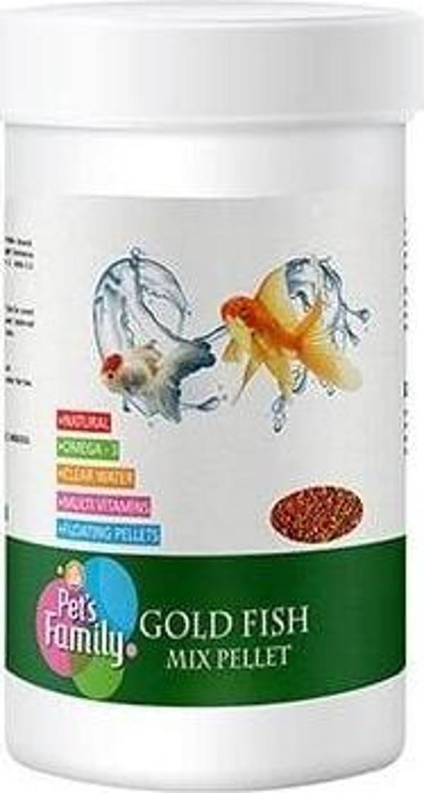 Pets Family Gold Fish Mix Granül Japon Balığı Yemi 100 Ml - Image 1