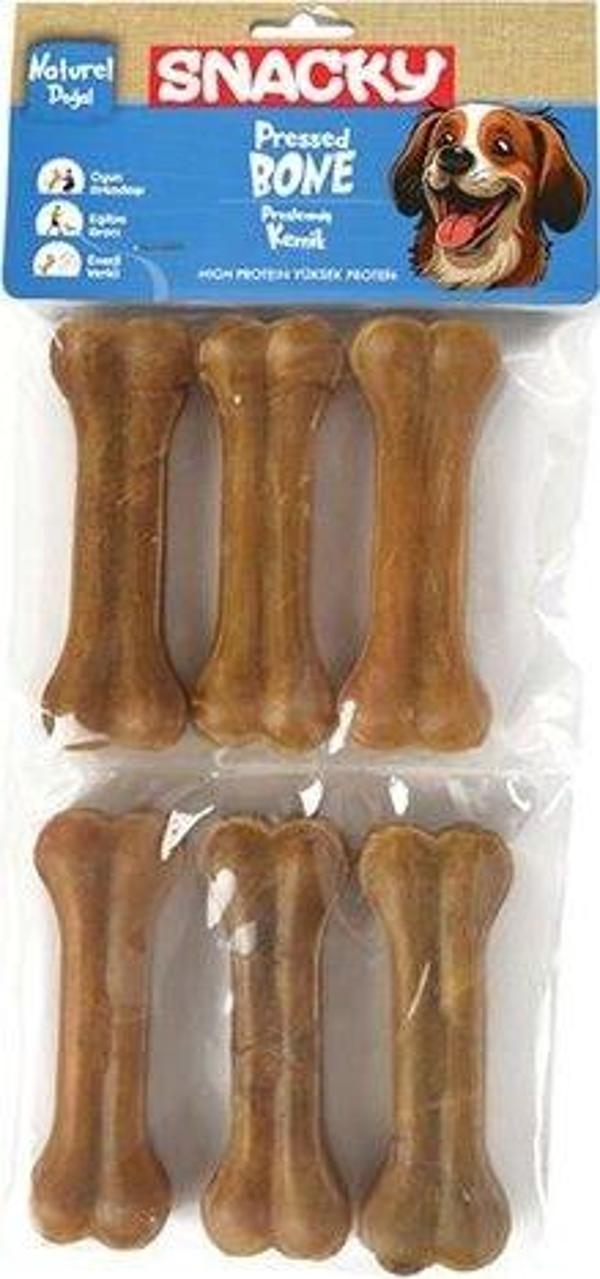 Snacky Natural Preslenmiş Yüksek Proteinli Köpek Çiğneme Kemiği 6 Adet 165 Gr - Image 1