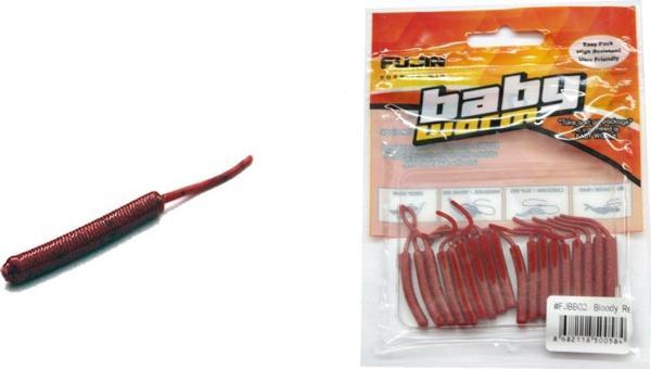 Fujin Baby Worm 5.2 cm Floating LRF Silikonu Bloody Red - Image 1