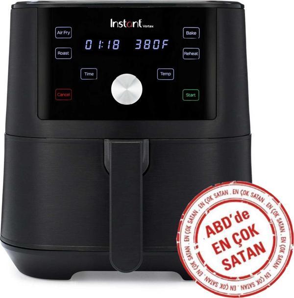 Instant Vortex 3.8 Litre 4'ü 1 Arada İşlevli Yapışmaz ve Yıkanabilir Sepetli Airfryer 140-3093-01-EU - Image 1