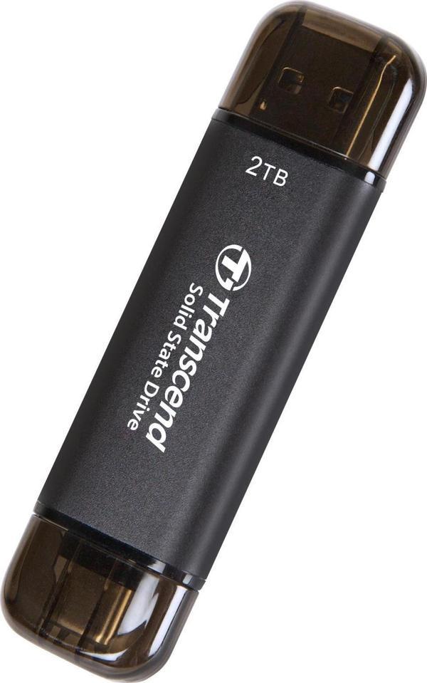 Transcend TS2TESD310C 2TB, External SSD,ESD310C,USB 10Gbps, Type C/A, Black - Image 1