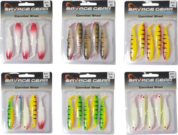 Savage gear Cannibal 8cm 5gr  5 Adet  Silikon  Yem Perch - Image 1