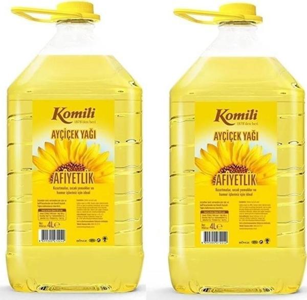 Komili AYÇİÇEK YAĞI 4 LT PET ( Dar Ağız) * 2 ADET - Image 1