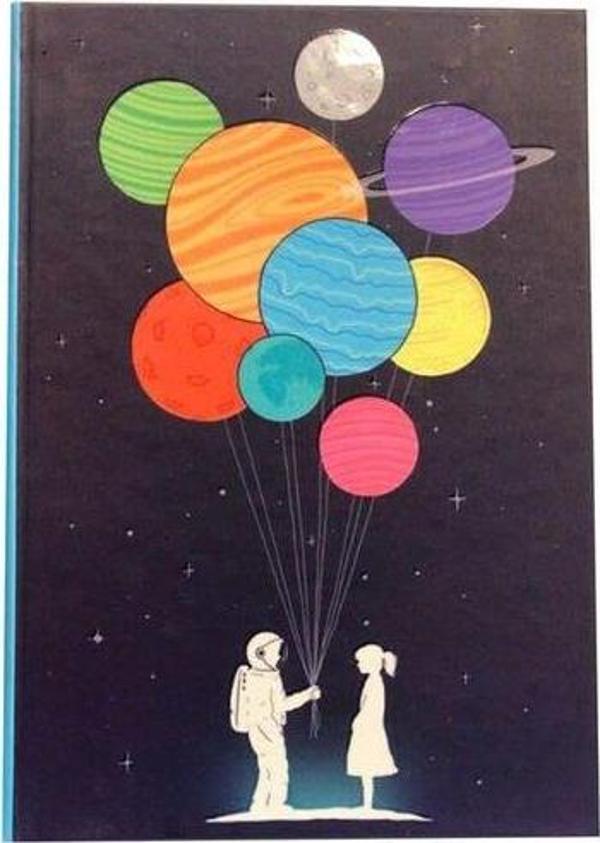 Route21 Defter Uzay Balonları Sert Kapak - Düz - Image 1