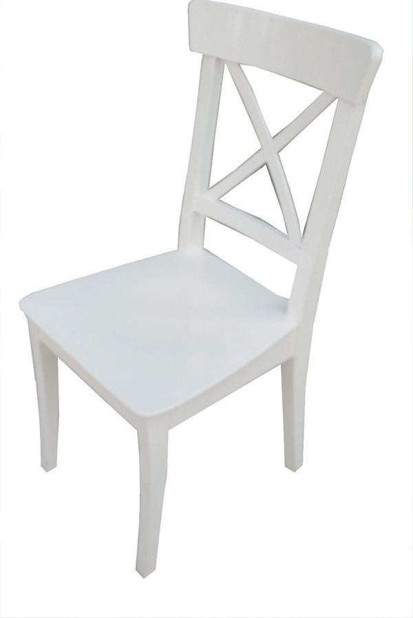 Sandalye 1417740 ÇAPRAZ Model Klasik Mobilya Kayın Retro 4adet Parlak Renkler - Image 1