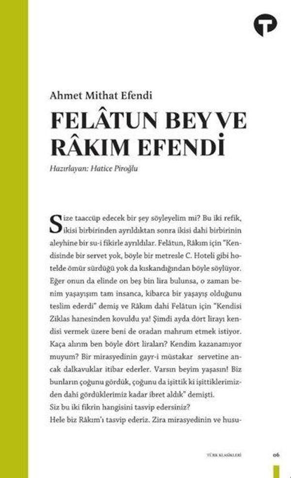 Felatun Bey ve Rakım Efendi - Turkuvaz Kitap - Image 1