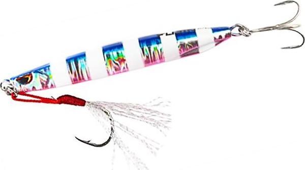 Fujin Metal Cast 40gr Shore Jig Yem MT12 Blue Pink Zebra Glow - Image 1