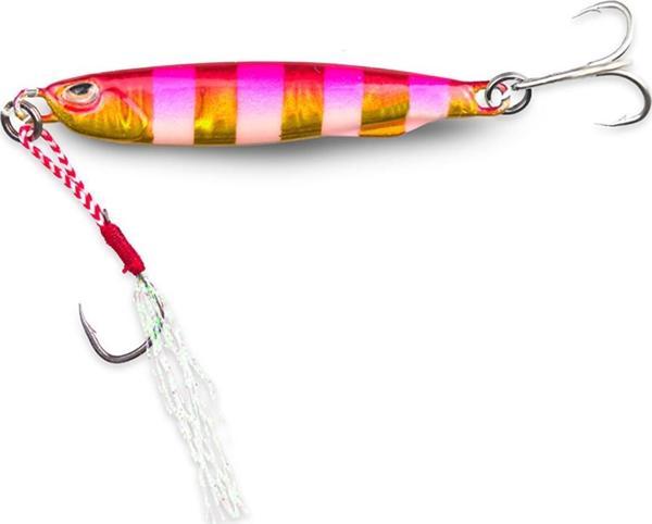 Fujin Metal GO 20gr 62mm Metal Jig Yem Pink Gold Zebra Glow - Image 1