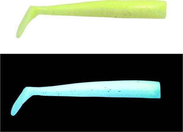 Mef Sargan 10cm 3 Adet Silikon Yem UV Limon - Image 1