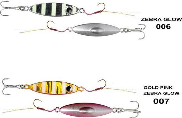 Ryuji Zuby 38mm 10gr Metal Jig Yem Gold Pink Zebra Glow - Image 1