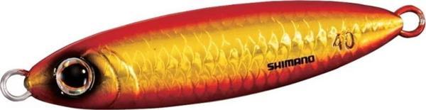 Shimano Ocea Stinger Butterfly Flat Light 72mm 50gr Metal Jig Yem 004 Red Gold - Image 1