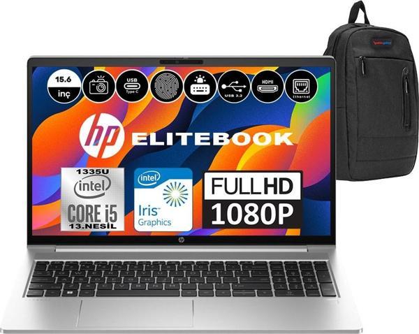Hp Elitebook 650 G10 Intel Core I5 1335U 8gb 256GB SSD Intel® Iris® Xᵉ Freedos 15,6" Fhd Taşınabilir Bilgisayar 8A573EAWF01 + Weblegelsin Çanta - Image 1